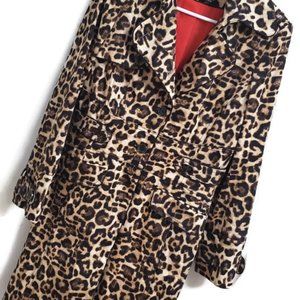 Etcetera leopard print trench coat